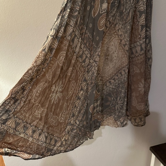 Free People Backless Dress - Gray and Tan - Preloved - Picture 4 of 6